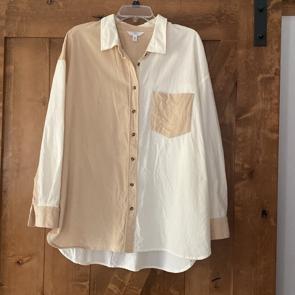 Time and Tru 2 Tone Corduroy Button Down shirt size XXL - Picture 3 of 7